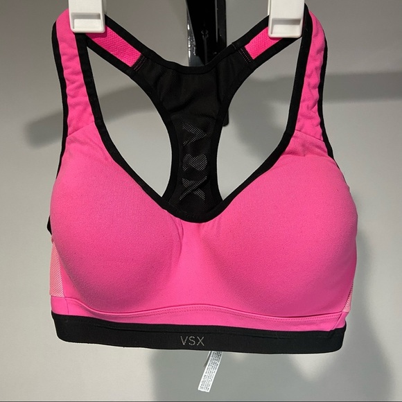 VSX Incredible by Victoria's Secret Women's Pink and Black Sports Bra 32D - Picture 5 of 11